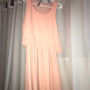 Peach dress from Francesca’s boutique